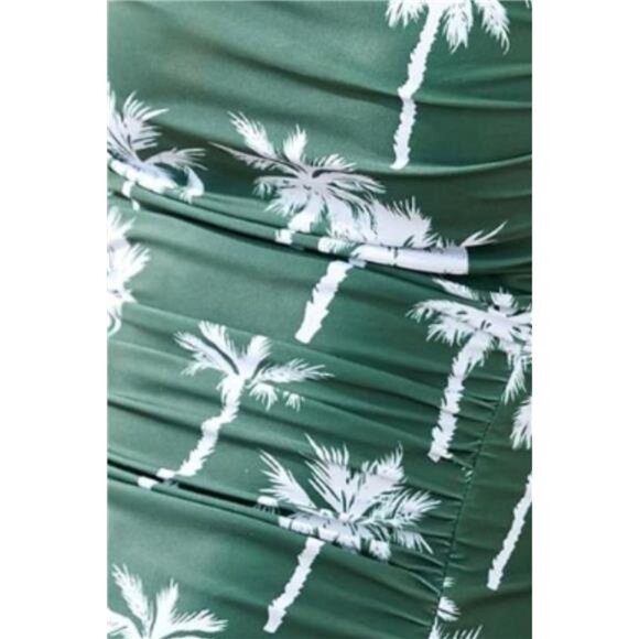Printed Square Neck Wide Strap One-Piece Swimwear - Picture 11 of 16